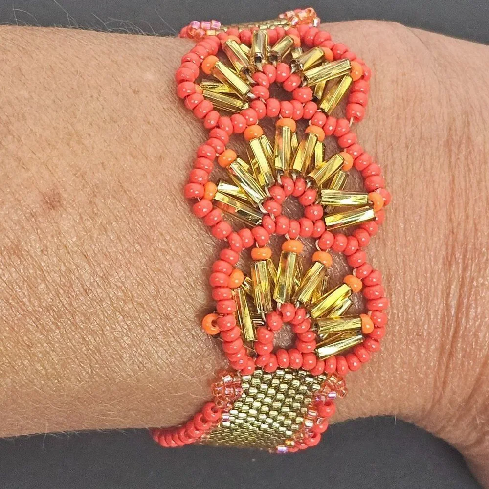 Hand Crafted gold red
